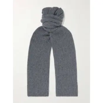 Ribbed Cashmere Scarf for Men